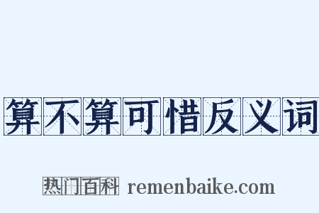 算不算可惜反义词是什么意思的图片
